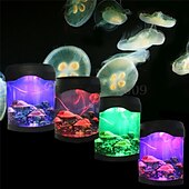 ieftine Lumini decorative-meduză rezervor lumina marină înot lumină de dispoziție led acvariu colorat lumini de noapte lampă pentru copii lumini decorative