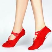 abordables Zapos de ballet-Mujer Zapatillas de Ballet Entrenamiento Plano Zapatilla Entrenamiento Elástico Banda Elástica Sin Cordones Niños Negro Blanco Rojo