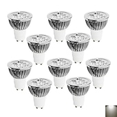 abordables Focos LED-10 Uds 4w gu10 bombilla de luz led foco de copa blanco frío blanco cálido luz natural ac85-265v 40w equivalente halógeno