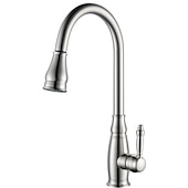 preiswerte Mit ausziehbarer Brause-Küchenspülen-Mischbatterie mit ausziehbarem Sprüher, Hochlichtbogen-Messing, Silber / Kaffee, Einhand-Einloch, ölgeriebene Bronze, herunterziehbare hohe Küchenarmaturen mit Warm- und Kaltwasserschlauch
