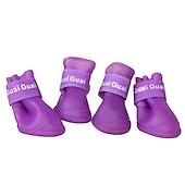 economico Stivali &amp; Protettori per Zampe-Prodotti per cani Prodotti per roditori Scarpe Scarpe e stivali Stivali / scarpette per cani Stivali da pioggia Stivali da pioggia N / D Per animali domestici Gomma da cancellare Nero