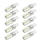 abordables Ampoules LED type maïs-10pcs g4 bi pin 1.5w led ampoules de maïs 15w t3 ampoule halogène équivalent 150lm smd 2835 blanc chaud pour ventilateurs de plafond rv éclairage ac / dc 12v