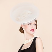 abordables Fascinators-Femme Lin Soie Casque-Mariage Occasion spéciale Décontracté Coiffure Chapeau 1 Pièce