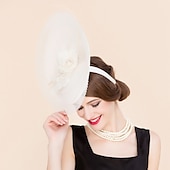 abordables Fascinators-Femme Lin Soie Casque-Mariage Occasion spéciale Décontracté Coiffure Chapeau 1 Pièce