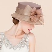 levne party klobouky-Vintage styl elegantní a luxusní organza klobouky s mašlí  peřím  kožešinou  květinou 1 ks Kentucky  dostihy  dámský den pokrývka hlavy abyste udělali dojem závodní den