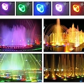 お買い得  水中ライト-LED池プールライト水中噴水スポットライトリモコンrgb防水色変更12v風景用LEDビーズ