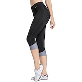 billiga Byxor, shorts och kjolar för kvinnor-TASDAN Dam 3/4 cykeltights Cykel Shorts 3/4 Strumpbyxor Slapp form Vägcykling sporter 3D Tablett Andningsfunktion Snabb tork Reflexkant Grå Rosa Coolmax® Elastan Silikon Kläder Cykelkläder / Elastisk