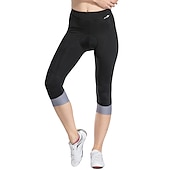 billiga Byxor, shorts och kjolar för kvinnor-TASDAN Dam 3/4 cykeltights Cykel Shorts 3/4 Strumpbyxor Slapp form Vägcykling sporter 3D Tablett Andningsfunktion Snabb tork Reflexkant Grå Rosa Coolmax® Elastan Silikon Kläder Cykelkläder / Elastisk