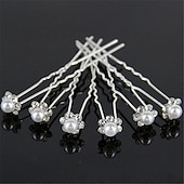 abordables Accesorios para el peinado del cabello-Decoraciones/alfileres/pasadores accesorios para el cabello pedrería/aleación pelucas accesorios mujeres 6 uds 1-5cm fiesta joyería clásica lindo hecho a mano