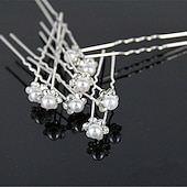 abordables Accesorios para el peinado del cabello-Decoraciones/alfileres/pasadores accesorios para el cabello pedrería/aleación pelucas accesorios mujeres 6 uds 1-5cm fiesta joyería clásica lindo hecho a mano