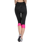 billiga Byxor, shorts och kjolar för kvinnor-TASDAN Dam 3/4 cykeltights Cykel Shorts 3/4 Strumpbyxor Slapp form Vägcykling sporter 3D Tablett Andningsfunktion Snabb tork Reflexkant Grå Rosa Coolmax® Elastan Silikon Kläder Cykelkläder / Elastisk