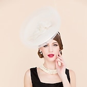 abordables Fascinators-Femme Lin Soie Casque-Mariage Occasion spéciale Décontracté Coiffure Chapeau 1 Pièce