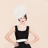 abordables Fascinators-Femme Lin Soie Casque-Mariage Occasion spéciale Décontracté Coiffure Chapeau 1 Pièce