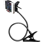 abordables Supports de téléphone-Support de téléphone col de cygne Souple Pince de serrage Support paresseux Support de téléphone pour Intérieur Bureau Chevet Compatible avec Samsung Galaxy iPhone Téléphones portables de moins de