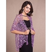 preiswerte Tücher-Ärmellose Tücher / 1920er Jahre / Flapper-Mädchen-Baumwoll-Party-Abend-Hochzeits-Gäste-Wraps / Tücher mit Pailletten