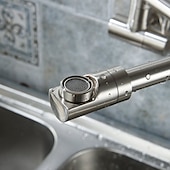 cheap Foldable-Brass Kitchen Faucet, Wall Mounted Pot Filler Single Handle One Hole Nickel Brushed Rotatable and Pre Rinse Kitchen Taps with Cold Water Only