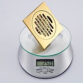 abordables Bondes pour éviers-drain de sol de douche carré en laiton amovible polyvalent aspect invisible drain en alliage de laiton et de zinc 1 pc