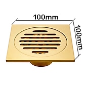 abordables Bondes pour éviers-drain de sol de douche carré en laiton amovible polyvalent aspect invisible drain en alliage de laiton et de zinc 1 pc