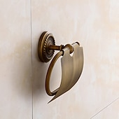 cheap Robe Hooks-Bath Accessory Set Include Toilet Paper Holder and Robe Hook Antique Brass Wall Mounted 2 pcs