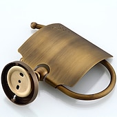cheap Robe Hooks-Bath Accessory Set Include Toilet Paper Holder and Robe Hook Antique Brass Wall Mounted 2 pcs