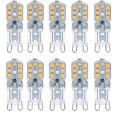 Χαμηλού Κόστους LED Bi-pin Λάμπες-10 τμχ 2,5w led λαμπάκια bi-pin λαμπτήρες 250lm g9 14 led χάντρες smd 2835 dimmable landscape 30w αντικατάσταση λαμπτήρα αλογόνου ζεστό ψυχρό λευκό 360 μοιρών γωνία δέσμης 220-240v 110-130v