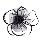 preiswerte Faszinator-Damen Fascinator für Party Hochzeit Sonderanlass Federstoff Rot Pink Grün um zu beeindrucken Fascinator Renntag Kleid