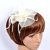 preiswerte Faszinator-Damen Fascinator für Party Hochzeit Sonderanlass Federstoff Rot Pink Grün um zu beeindrucken Fascinator Renntag Kleid