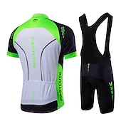 Недорогие Комплекты мужской одежды-Fastcute Муж. Универсальные Велокофты и велошорты-комбинезоны С короткими рукавами Горные велосипеды Шоссейные велосипеды Осень Желтый Светло-Зеленый Красный Мода Велоспорт Быстровысыхающий Дышащий
