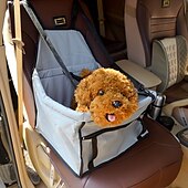abordables Essentiels de voyage pour chiens-Chat Chien Housse pour Siège de Voiture Etanche Portable Pliable Couleur Pleine Textile Noir Rouge Rose