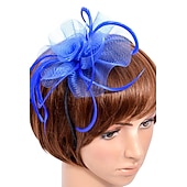 preiswerte Faszinator-Damen Fascinator für Party Hochzeit Sonderanlass Federstoff Rot Pink Grün um zu beeindrucken Fascinator Renntag Kleid