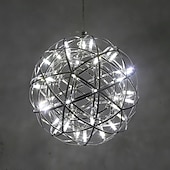 baratos Design de Globo-30 cm led pingente de luz led fogos de artifício e bola de faísca luminária de suspensão de teto globo de metal acabamentos pintados 110-120v 220-240v