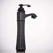 お買い得  浴室・洗面台用水栓金具-アンティーク センターセット 組み合わせ式 セラミックバルブ シングルハンドルつの穴 オイルブロンズ , バスルームのシンクの蛇口