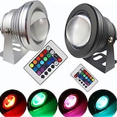 cheap Underwater Lights-Pond Fountain Light RGB LED Underwater Pool Spotlight with Remote Control 10W Color Changing LED Dimmable 12V for Pool Lighting