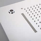 economico Soffione a soffitto luxury-rubinetto doccia, set di rubinetti doccia a led cromati 500 * 360 con soffione doccia in acciaio inossidabile e soffione doccia a caduta / getto / pioggia a soffitto (il prodotto deve essere