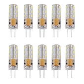 voordelige Ledlampen met twee pinnen-10 stuks 1 W 2-pins LED-lampen 460 lm G4 24 LED-kralen SMD 3014 Decoratief Warm wit Koel wit 12 V / RoHs / CE