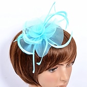 preiswerte Faszinator-Damen Fascinator für Party Hochzeit Sonderanlass Federstoff Rot Pink Grün um zu beeindrucken Fascinator Renntag Kleid
