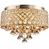 cheap Flush Mounts &amp; Semi Flush Mounts-4-Light 38 cm Flush Mount Lights Metal Gold Traditional / Classic Country 110-120V 220-240V / E12 / E14 / CE Certified