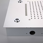 economico Soffione a soffitto luxury-rubinetto doccia, set di rubinetti doccia a led cromati 500 * 360 con soffione doccia in acciaio inossidabile e soffione doccia a caduta / getto / pioggia a soffitto (il prodotto deve essere