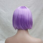 cheap Party Wigs-Purple Wigs for Women Cosplay  Wig Synthetic Wig Cosplay Wig Straight Straight Bob Wig Purple Synthetic Hair Purple Halloween Wigs