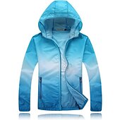 cheap Outdoor Jackets-Men&#039;s Women&#039;s Hiking Jacket Hiking Skin Jacket Hiking Windbreaker Summer Outdoor Waterproof UV Sun Protection Sunscreen Windproof Hoodie Ultraviolet Resistant Jacket Raincoat Camping / Hiking Fishing