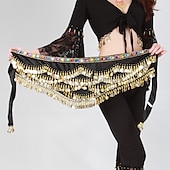 preiswerte Tanzzubehör-Bauchtanz Hüft-Schals Damen Training Polyester Goldmünzen / Perlenstickerei Tiere / Weihnachten / Halloween Hüfttuch / Prinzessin / Historische Personen / Feen / Sexy Kostüme aus aller Welt / Gothic