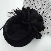olcso Kalapok és fejdíszek-tüll toll szövet elbűvölő kentucky derby sapka fejdísz klasszikus nőies stílusban
