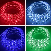 economico strisce luminose impermeabili-5m 16.4ft halloween rgb ha condotto la luce di striscia impermeabile 300leds 5050smd ip65 caldo freddo bianco blu viola rosso per la decorazione del partito dc12v