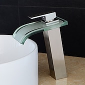 economico Classici-led miscelatore lavabo bagno rubinetto cascata beccuccio 3 temperatura colore, rubinetti vaso alto monocomando rubinetteria monoblocco monoforo bagno