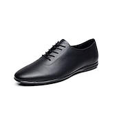 preiswerte Tanzschuhe für Herren-Herren Schuhe für den lateinamerikanischen Tanz Ballsaal Übe das Trainieren von Tanzschuhen Charakterschuhe Outdoor Flach, Ballerina Flacher Absatz Schnürsenkel Schwarz