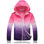 cheap Outdoor Jackets-Men&#039;s Women&#039;s Hiking Jacket Hiking Skin Jacket Hiking Windbreaker Summer Outdoor Waterproof UV Sun Protection Sunscreen Windproof Hoodie Ultraviolet Resistant Jacket Raincoat Camping / Hiking Fishing