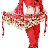 preiswerte Tanzzubehör-Bauchtanz Hüft-Schals Damen Training Polyester Goldmünzen / Perlenstickerei Tiere / Weihnachten / Halloween Hüfttuch / Prinzessin / Historische Personen / Feen / Sexy Kostüme aus aller Welt / Gothic