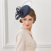 billige Coiffer-Kentucky Derby-hatt fascinators Hatter Ull Fjær Pillebokshatt Bryllup Spesiell Leilighet Avslappet Te Fest Hesteløp Med Blomster Hodeplagg Hodeplagg