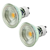 olcso Izzók-10db 5w led spotlámpa izzó 500lm gu10 cob szabályozható dekoratív meleg hideg fehér 50w halogén megfelelő 220-240v