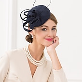 billige Coiffer-Kentucky Derby-hatt fascinators Hatter Ull Fjær Pillebokshatt Bryllup Spesiell Leilighet Avslappet Te Fest Hesteløp Med Blomster Hodeplagg Hodeplagg